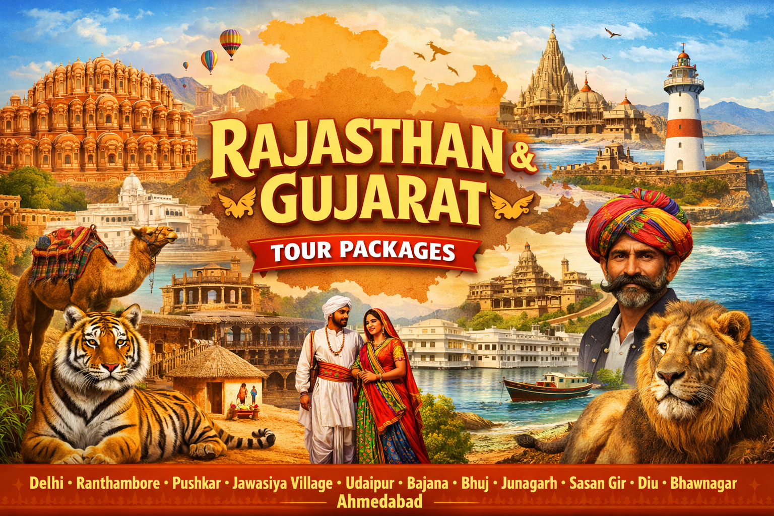 Budget-friendly Rajasthan and Gujarat tour plan with top destinations and travel tips