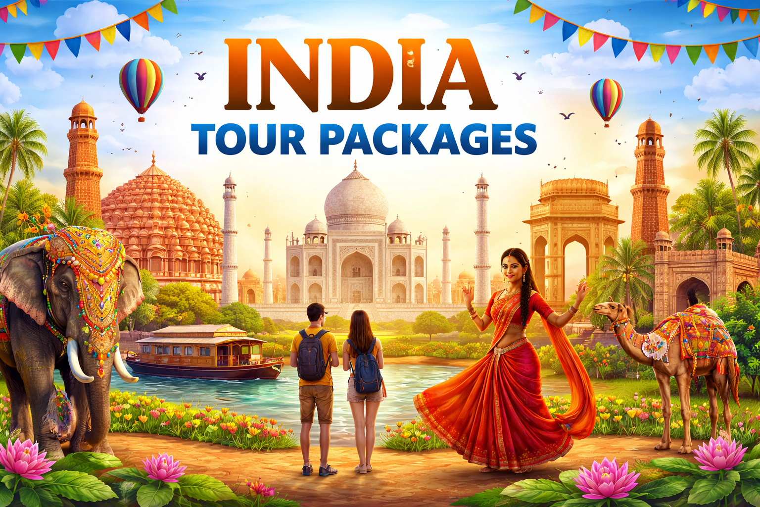 Budget-friendly India tour map with travel routes and tips