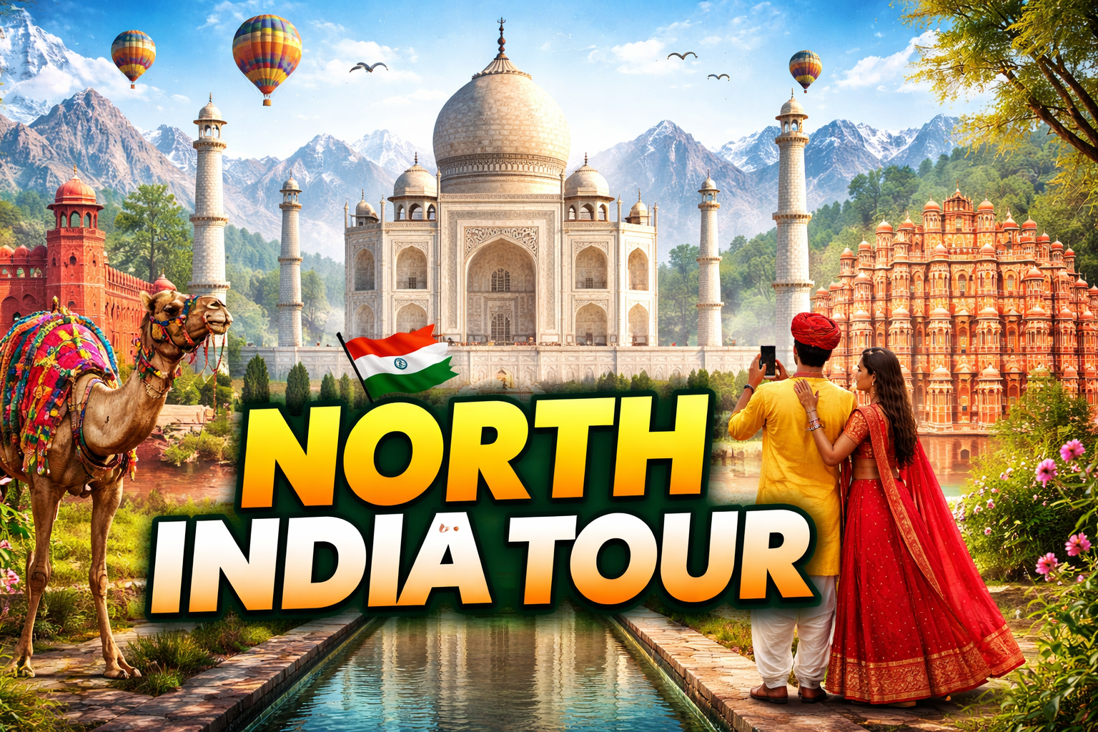 Top attractions and cities included in a North India tour plan