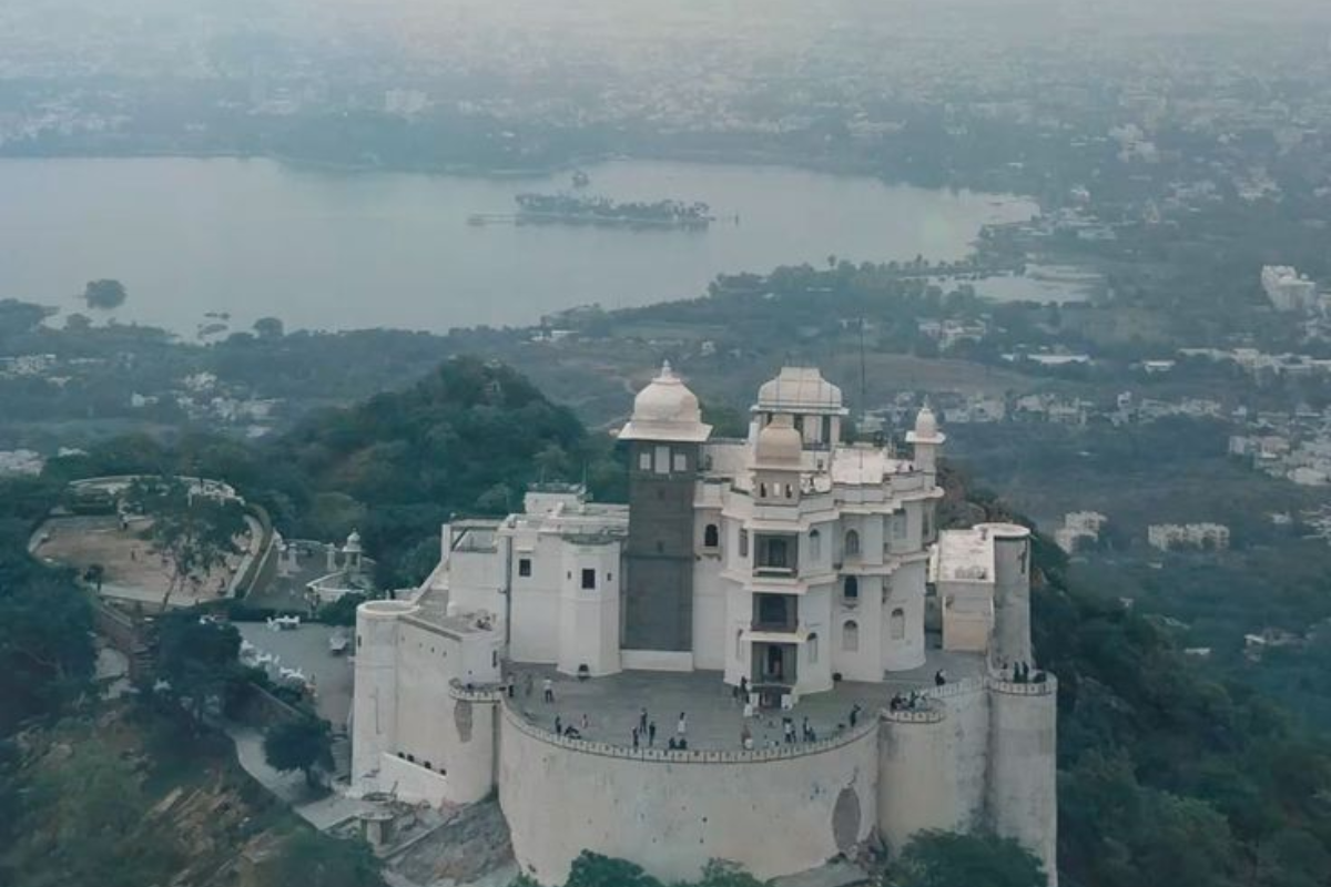 Sunrise view from Sajjangarh Palace