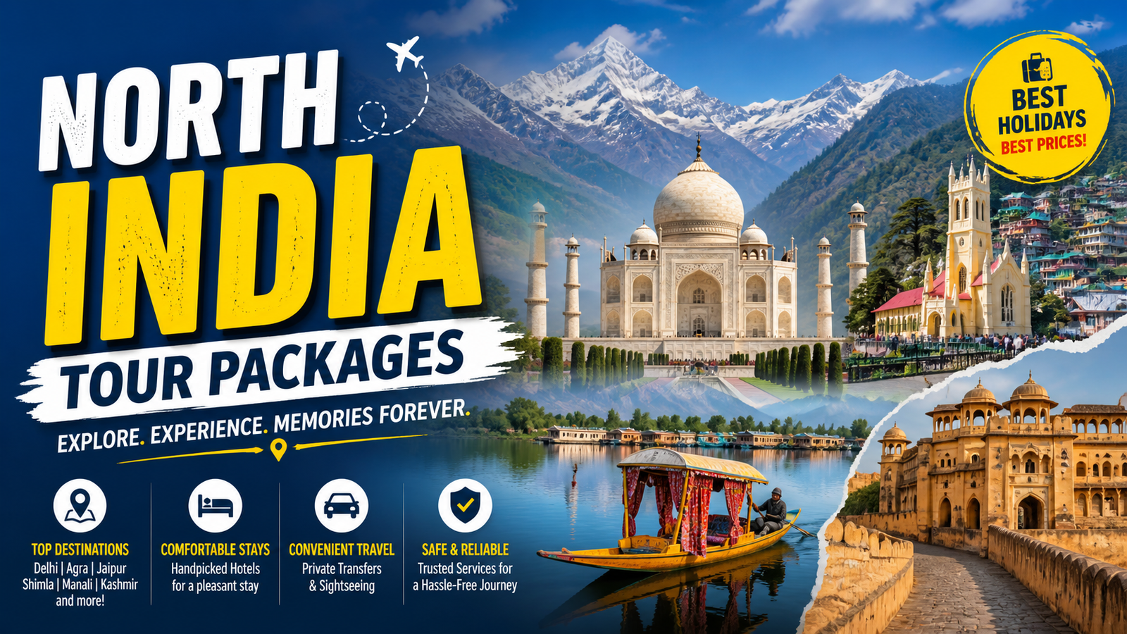 Perfect North India tour plan with famous must visit destinations and travel guide